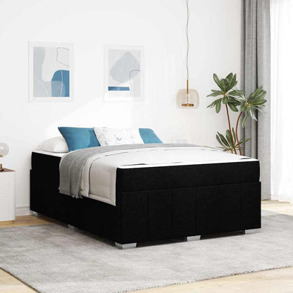 Struttura del letto con materasso Nero 160 x 200 cm Tessuto | homemem39