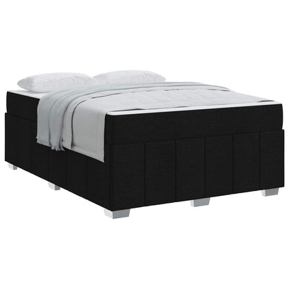 Struttura del letto con materasso Nero 160 x 200 cm Tessuto | homemem39