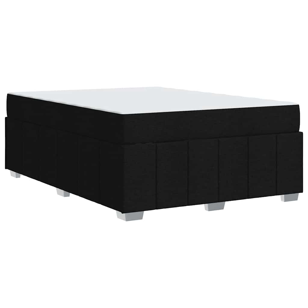 Struttura del letto con materasso Nero 160 x 200 cm Tessuto | homemem39