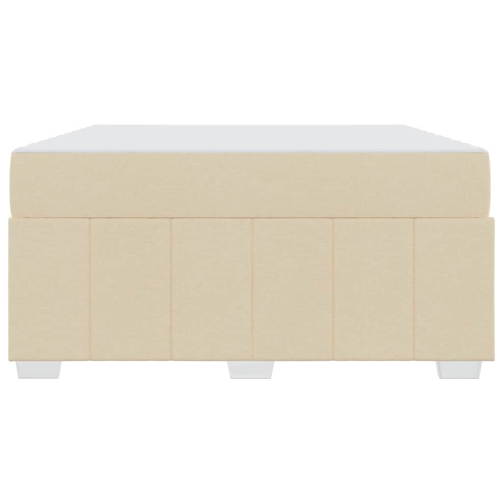Struttura del letto con materasso Crema 160 x 200 cm Tessuto