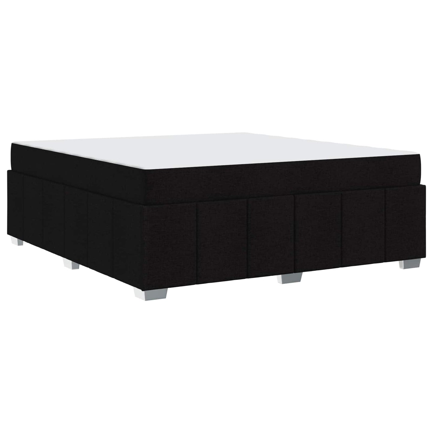 Struttura del letto con materasso Nero 180 x 200 cm Tessuto