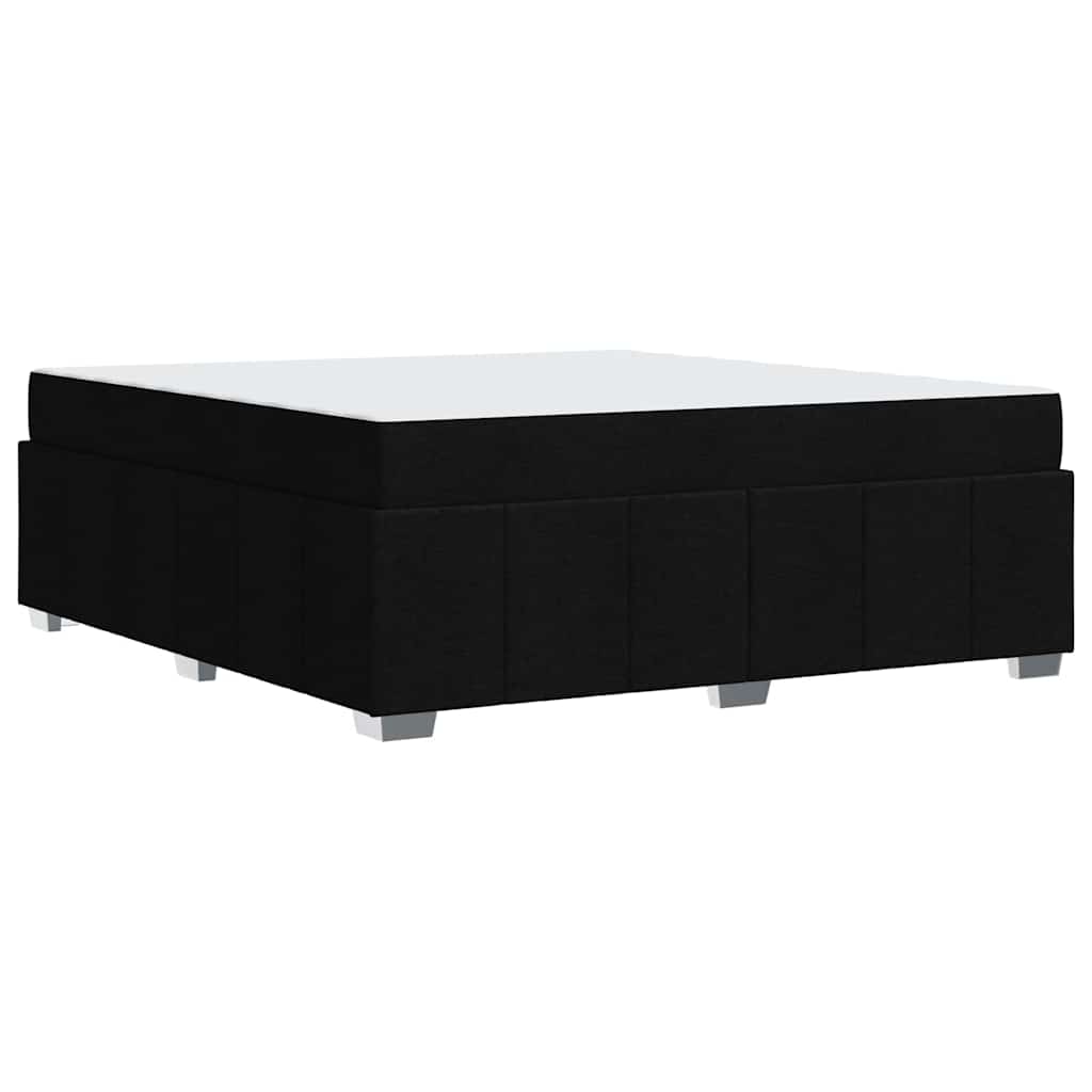 Struttura del letto con materasso Nero 180 x 200 cm Tessuto