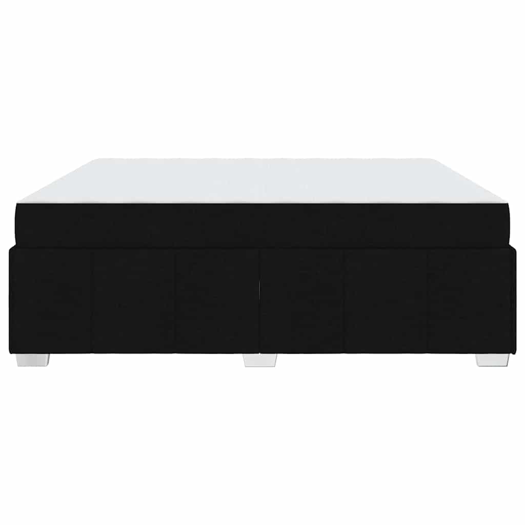 Struttura del letto con materasso Nero 180 x 200 cm Tessuto