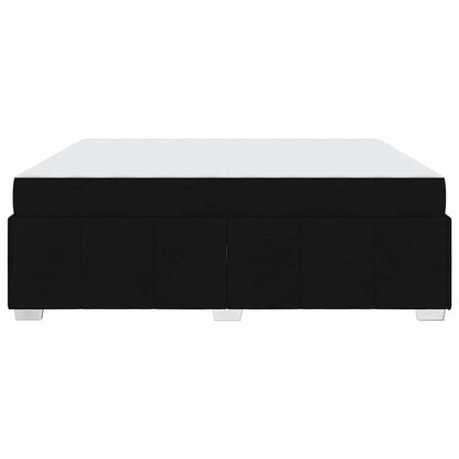 Struttura del letto con materasso Nero 180 x 200 cm Tessuto