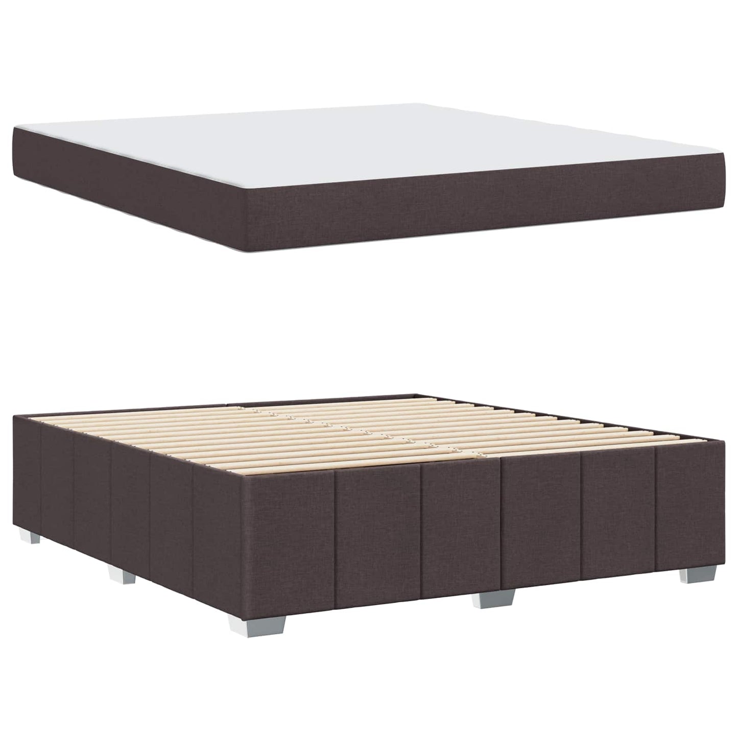 Struttura del letto Marrone Scuro 180 x 200 cm Tessuto | homemem39