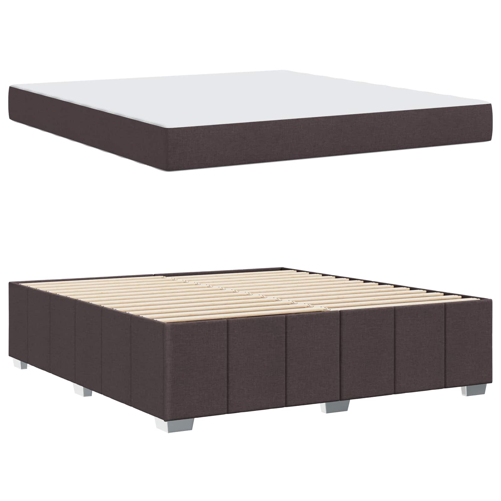 Struttura del letto Marrone Scuro 180 x 200 cm Tessuto | homemem39