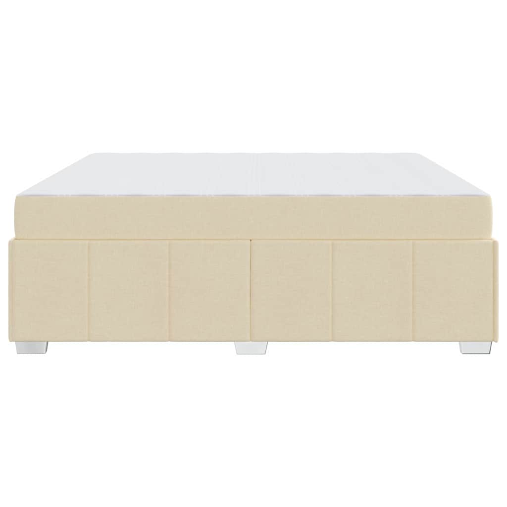 Struttura del letto con materasso Crema 180 x 200 cm Tessuto