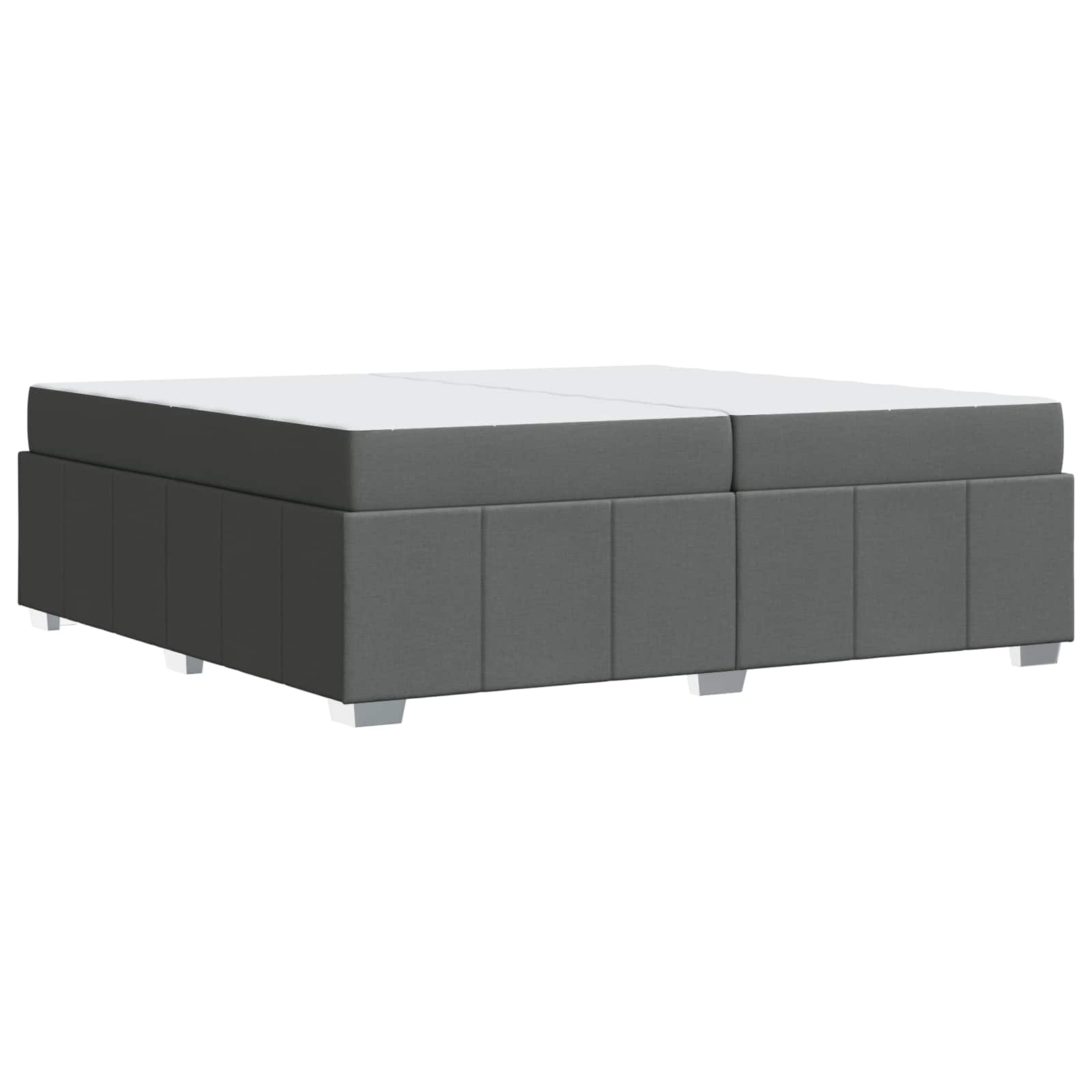 Struttura del letto Grigio scuro 200 x 200 cm Tessuto | homemem39