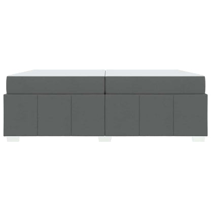 Struttura del letto Grigio scuro 200 x 200 cm Tessuto