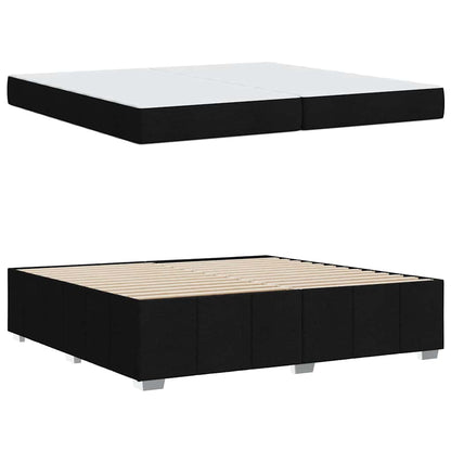 Struttura del letto con materasso Nero 200 x 200 cm Tessuto