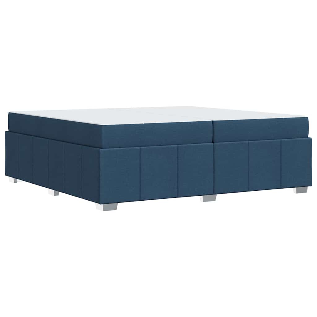 Struttura del letto con materasso Blu 200 x 200 cm Tessuto