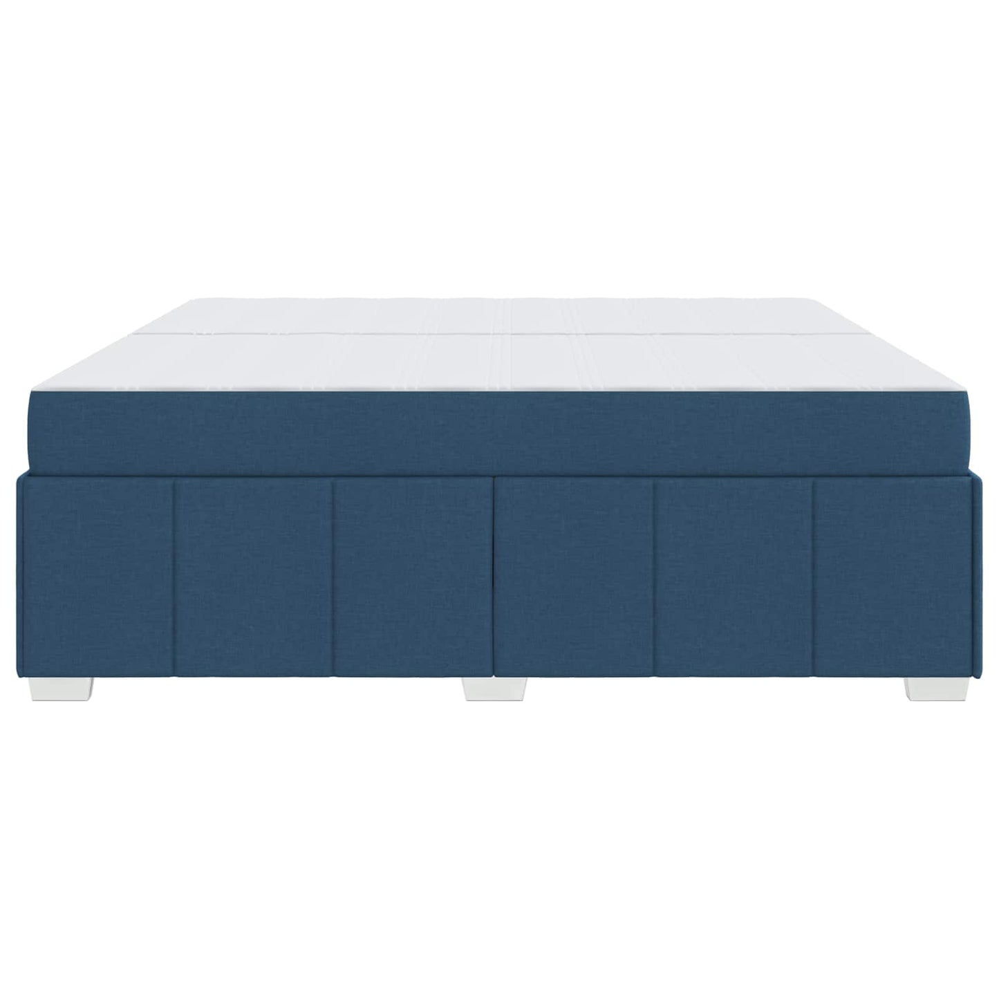 Struttura del letto con materasso Blu 200 x 200 cm Tessuto | homemem39