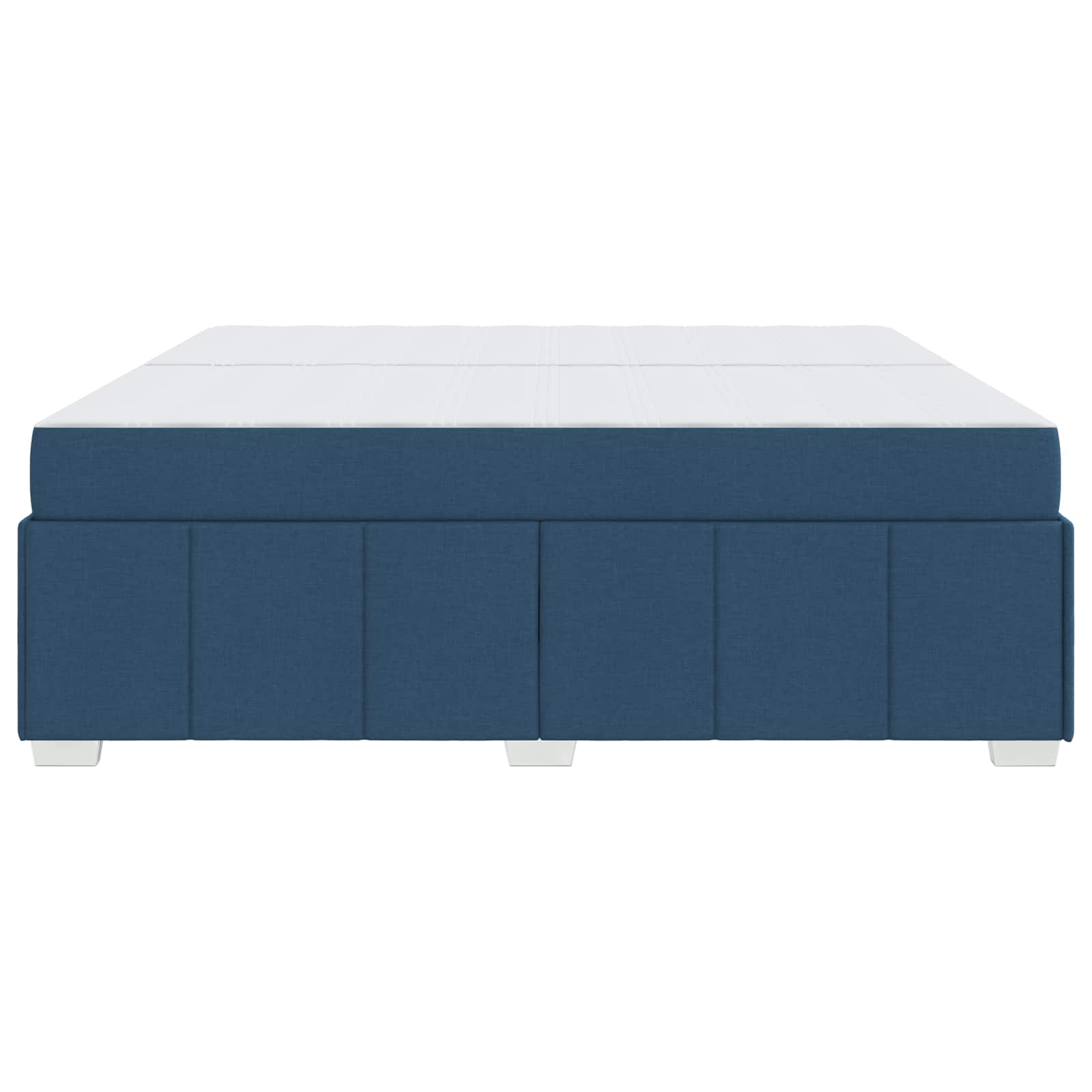 Struttura del letto con materasso Blu 200 x 200 cm Tessuto | homemem39
