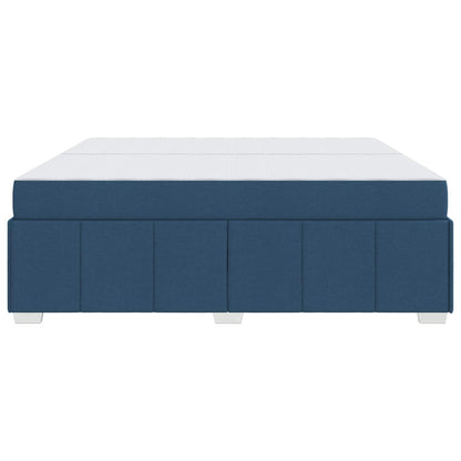 Struttura del letto con materasso Blu 200 x 200 cm Tessuto | homemem39