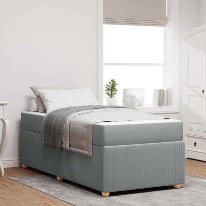 Struttura del letto Grigio chiaro 80 x 200 cm Tessuto