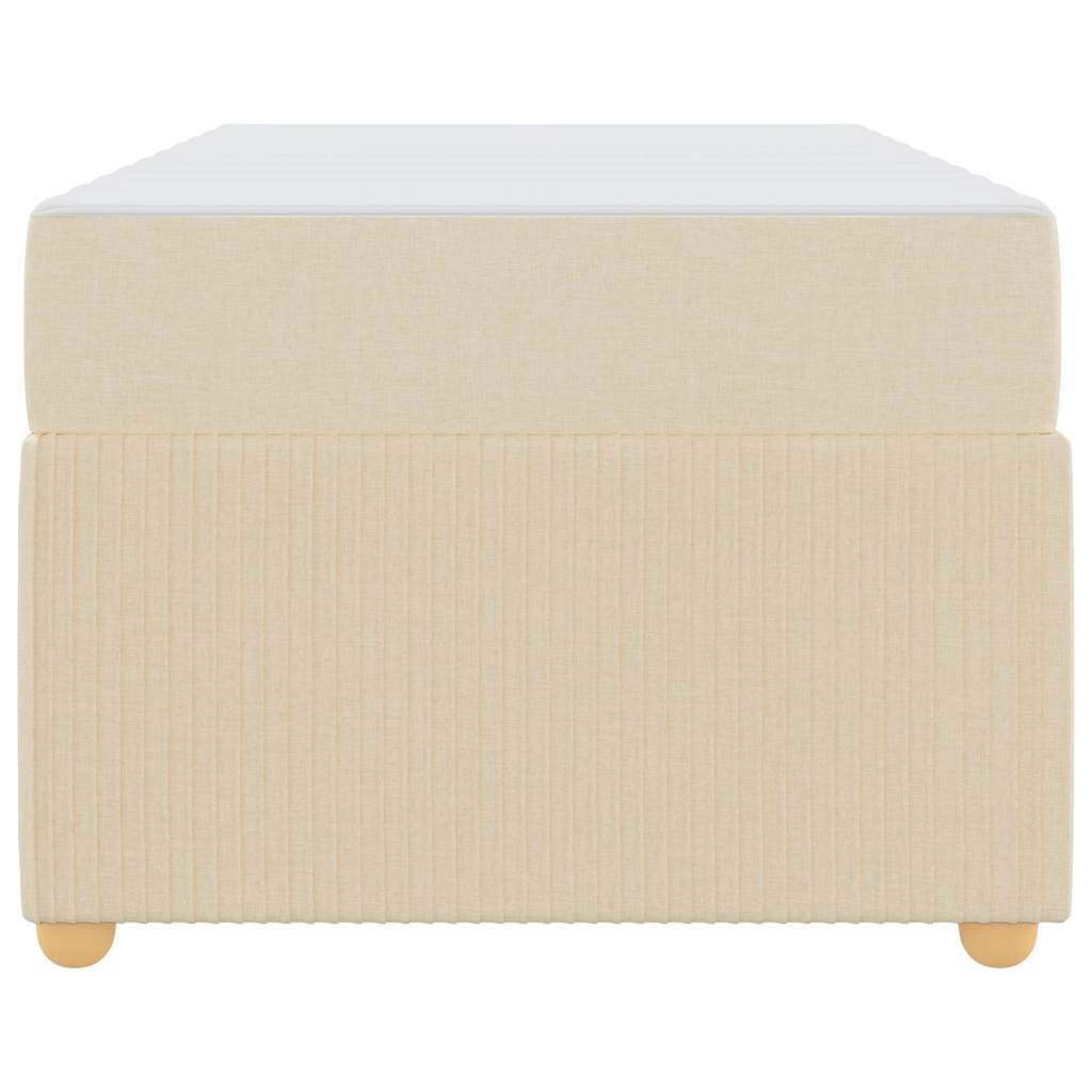 Struttura del letto con materasso Crema 80 x 200 cm Tessuto