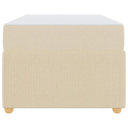 Struttura del letto con materasso Crema 80 x 200 cm Tessuto