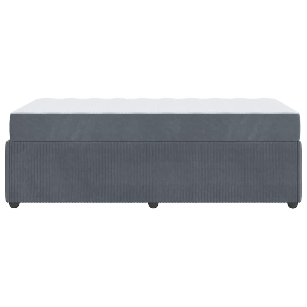 Struttura del letto Grigio scuro 80 x 200 cm Tessuto | homemem39