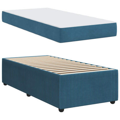 Struttura del letto con materasso Blu 80 x 200 cm Tessuto | homemem39
