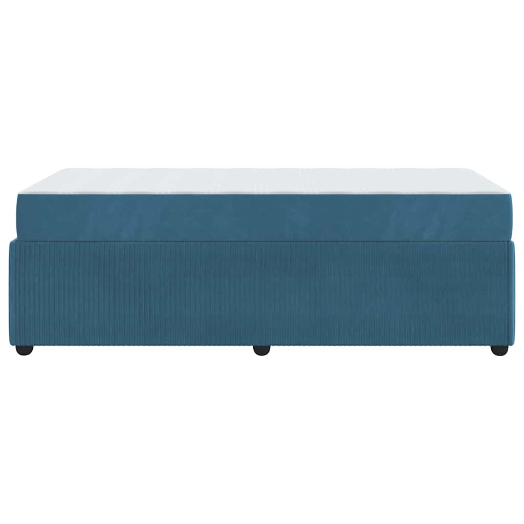 Struttura del letto con materasso Blu 80 x 200 cm Tessuto | homemem39