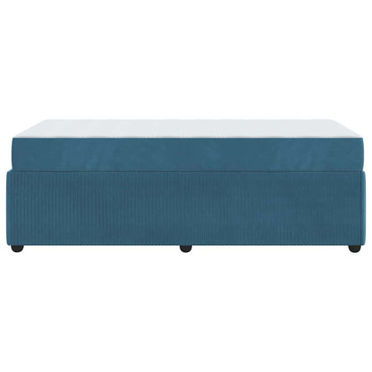 Struttura del letto con materasso Blu 80 x 200 cm Tessuto | homemem39