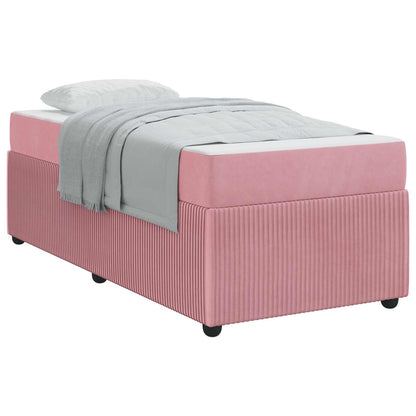 Struttura del letto con materasso Rosa 80 x 200 cm Tessuto | homemem39