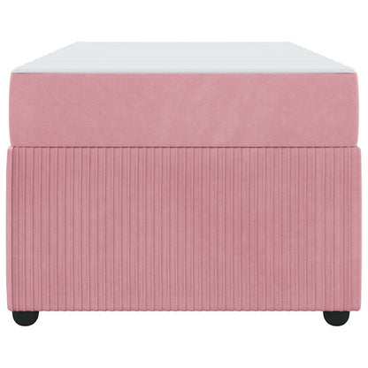 Struttura del letto con materasso Rosa 80 x 200 cm Tessuto | homemem39