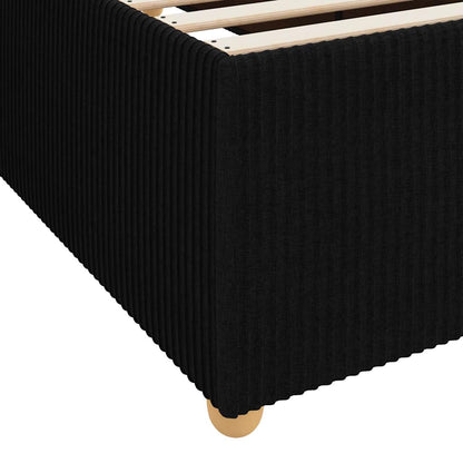 Struttura del letto con materasso Nero 90 x 190 cm Tessuto | homemem39