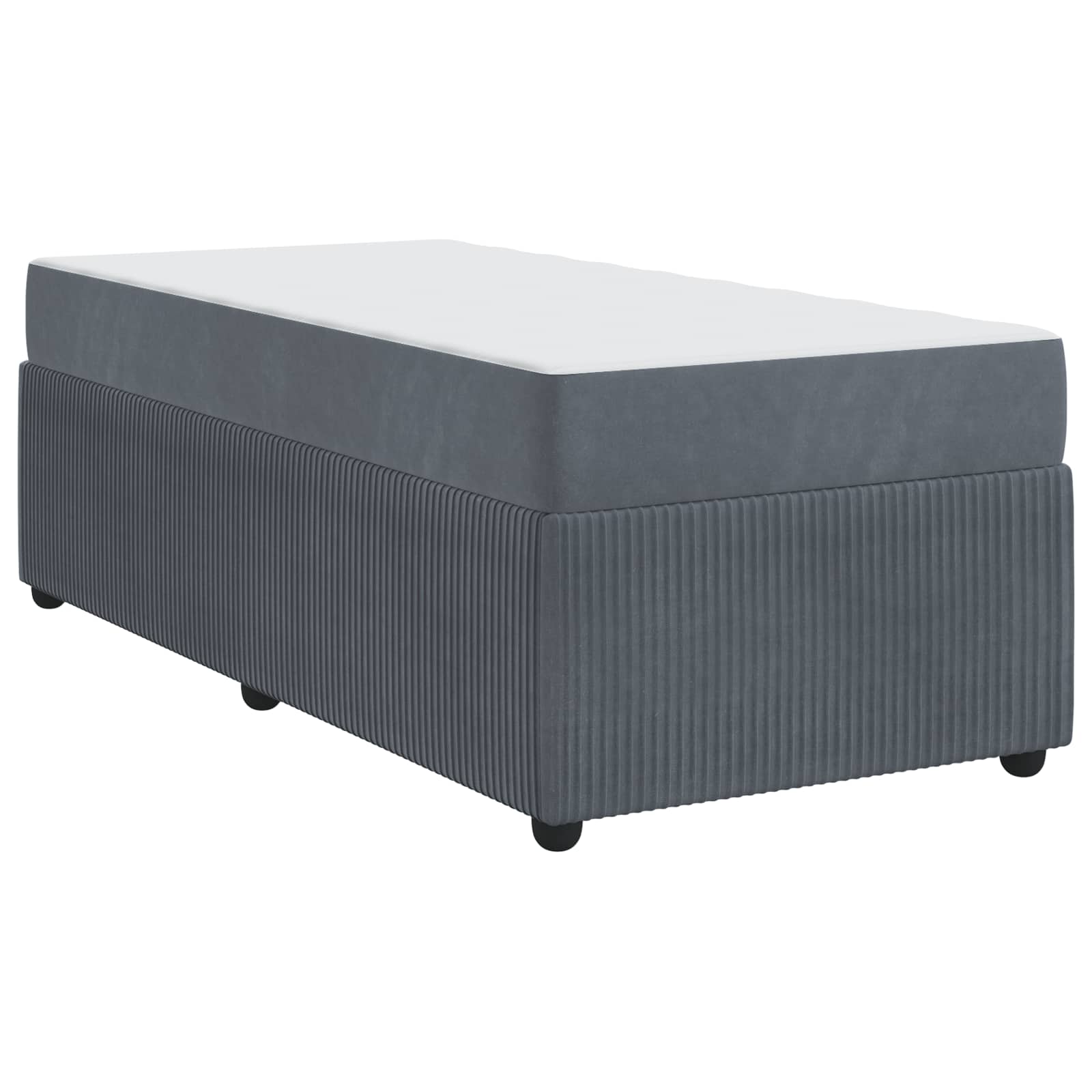 Struttura del letto Grigio scuro 90 x 190 cm Tessuto | homemem39