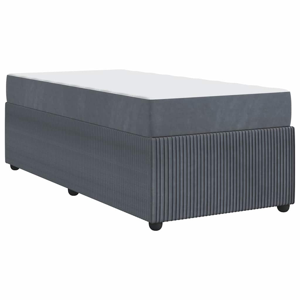Struttura del letto Grigio scuro 90 x 190 cm Tessuto | homemem39