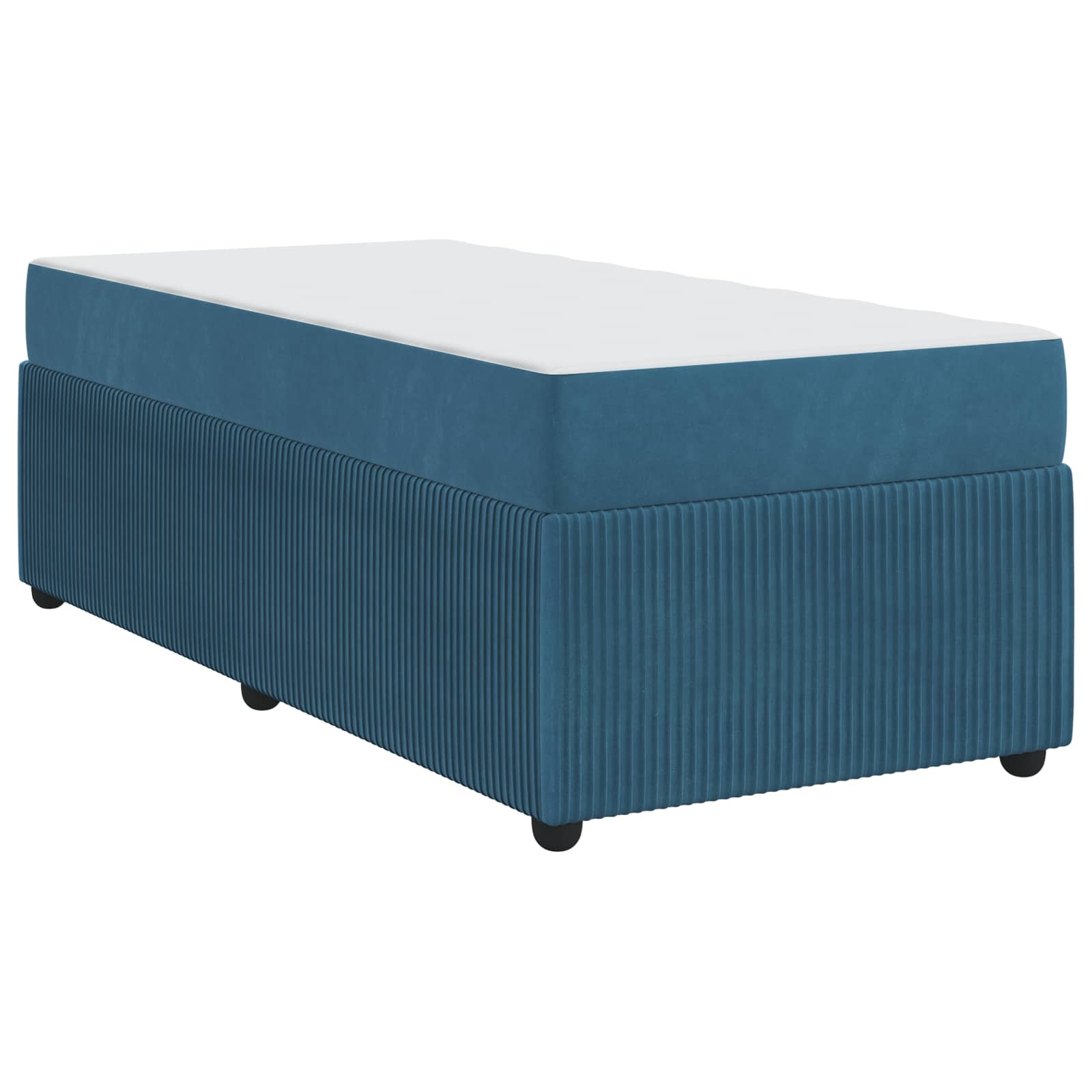 Struttura del letto con materasso Blu 90 x 190 cm Tessuto | homemem39