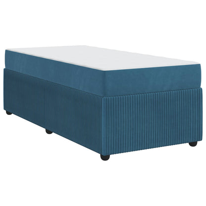 Struttura del letto con materasso Blu 90 x 190 cm Tessuto | homemem39