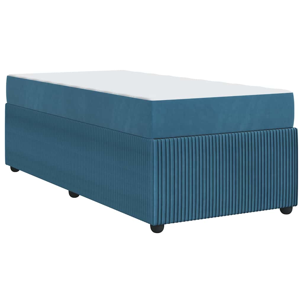 Struttura del letto con materasso Blu 90 x 190 cm Tessuto | homemem39