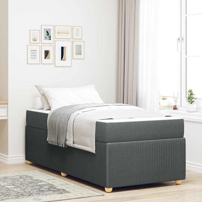 Struttura del letto Grigio scuro 90 x 200 cm Tessuto | homemem39