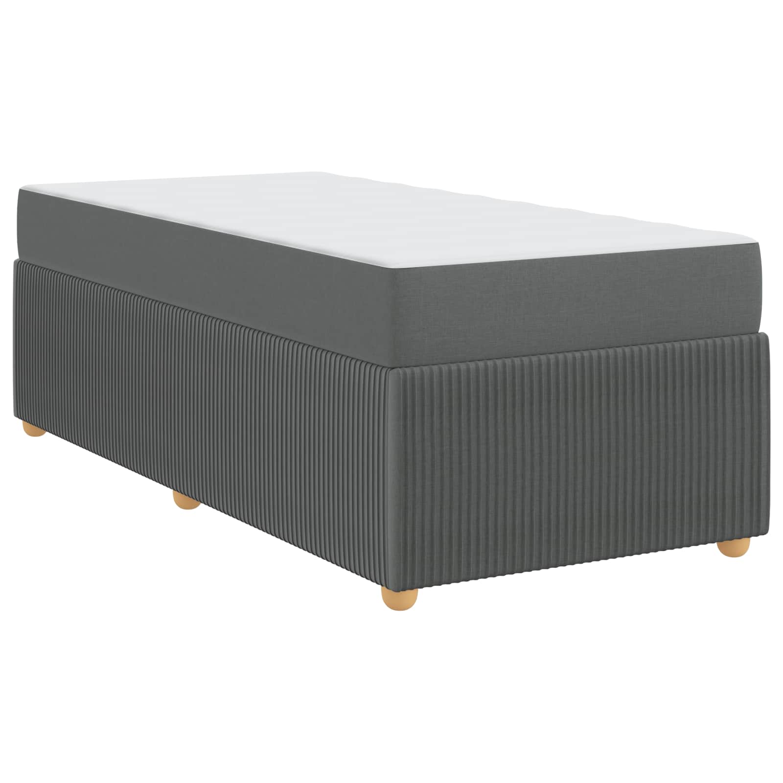 Struttura del letto Grigio scuro 90 x 200 cm Tessuto | homemem39