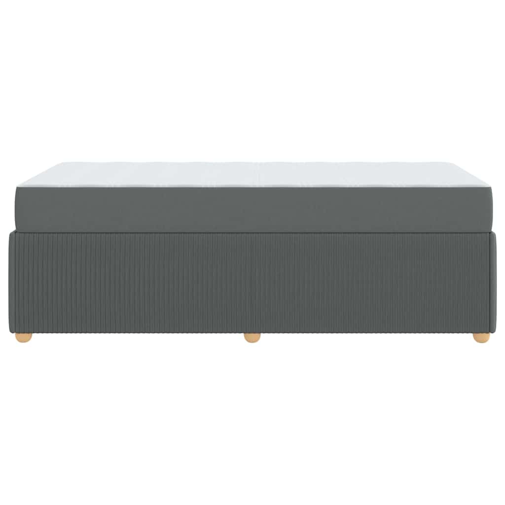 Struttura del letto Grigio scuro 90 x 200 cm Tessuto | homemem39