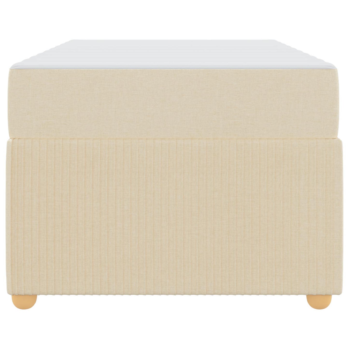 Struttura del letto con materasso Crema 90 x 200 cm Tessuto