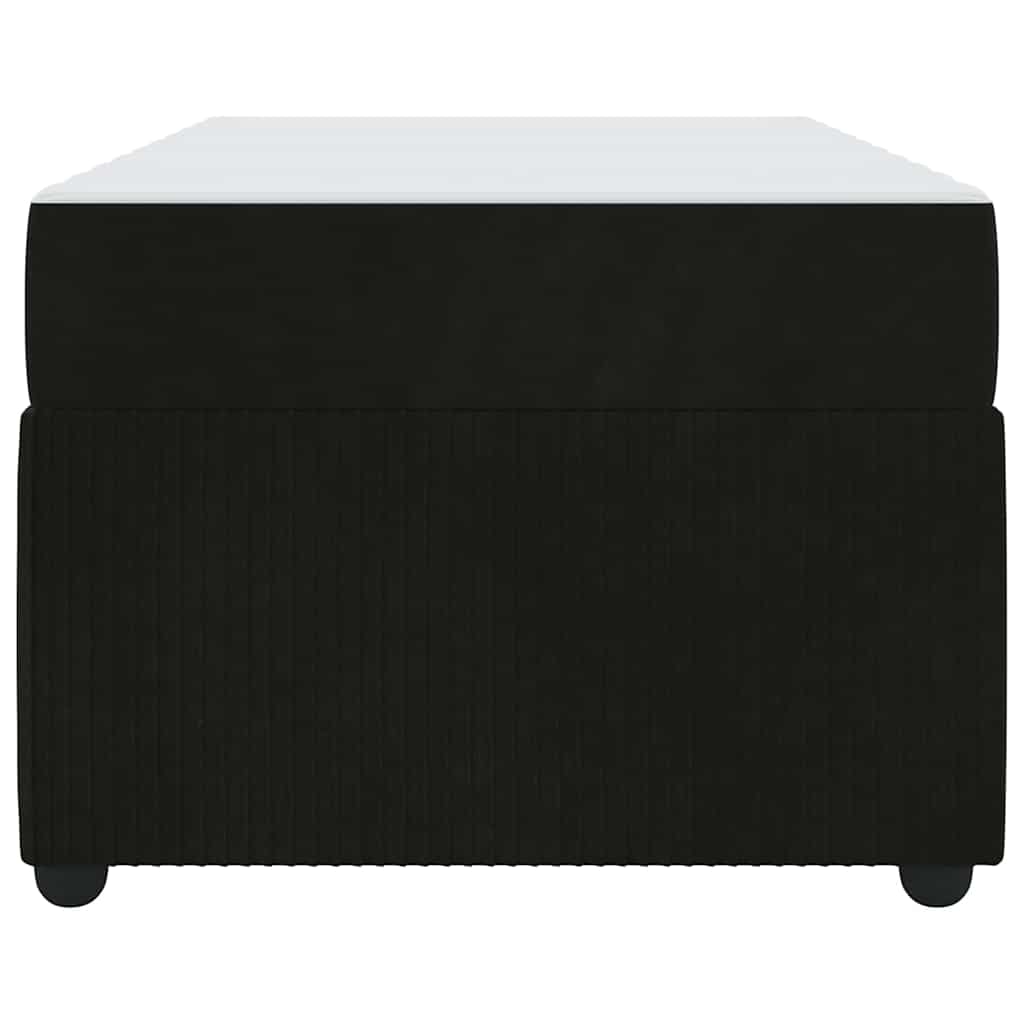 Struttura del letto con materasso Nero 90 x 200 cm Tessuto