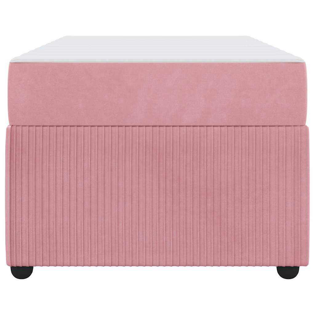 Struttura del letto con materasso Rosa 90 x 200 cm Tessuto | homemem39