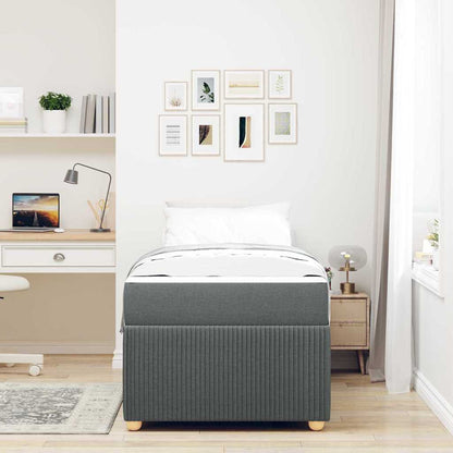 Struttura del letto Grigio scuro 100 x 200 cm Tessuto | homemem39