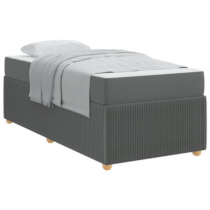 Struttura del letto Grigio scuro 100 x 200 cm Tessuto | homemem39