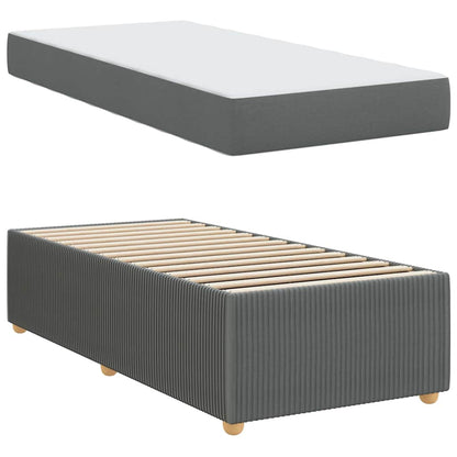 Struttura del letto Grigio scuro 100 x 200 cm Tessuto | homemem39