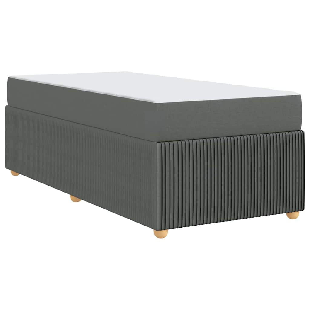 Struttura del letto Grigio scuro 100 x 200 cm Tessuto | homemem39
