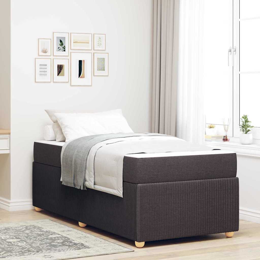 Struttura del letto Marrone Scuro 100 x 200 cm Tessuto | homemem39