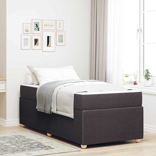 Struttura del letto Marrone Scuro 100 x 200 cm Tessuto | homemem39