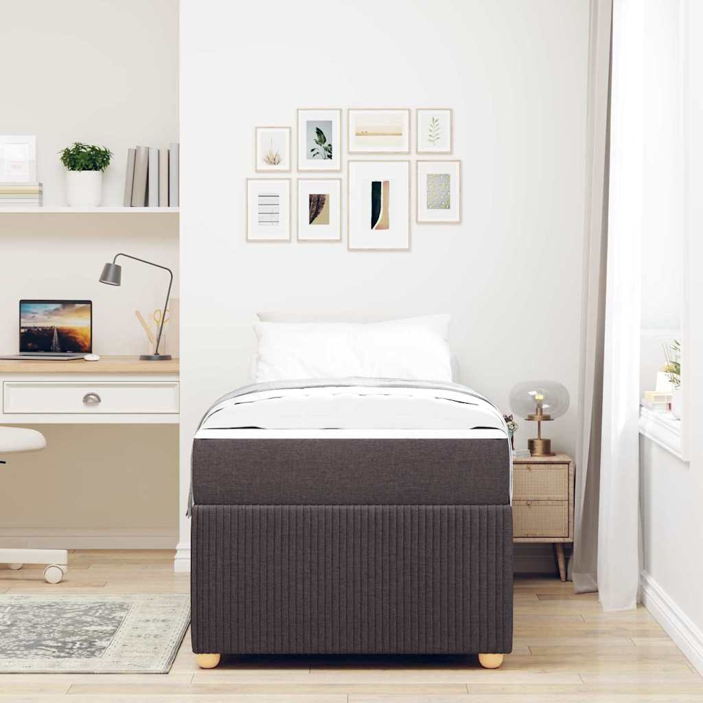 Struttura del letto Marrone Scuro 100 x 200 cm Tessuto | homemem39