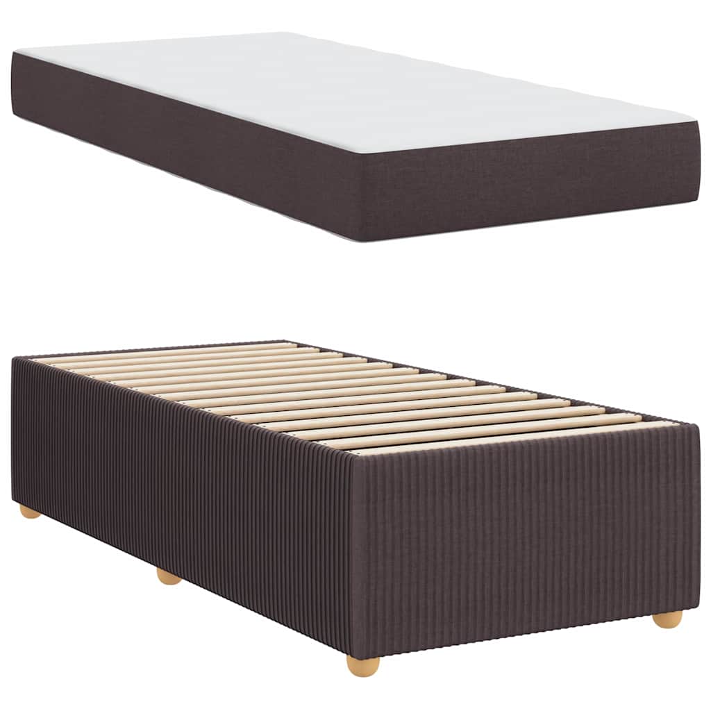 Struttura del letto Marrone Scuro 100 x 200 cm Tessuto | homemem39