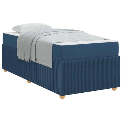 Struttura del letto con materasso Blu 100 x 200 cm Tessuto | homemem39