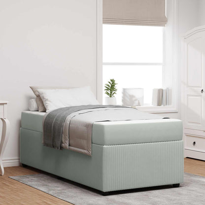 Struttura del letto Grigio chiaro 100 x 200 cm Tessuto | homemem39