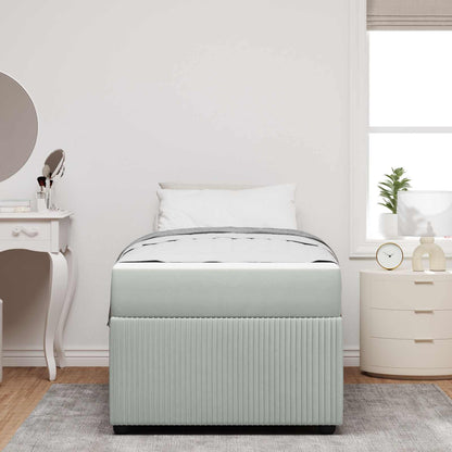 Struttura del letto Grigio chiaro 100 x 200 cm Tessuto | homemem39